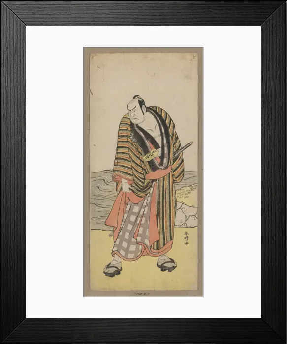 Framed Print : The actor Nakamura Nakazo holding a rice coupon Framed Print : The actor Nakamura Nakazo holding a rice coupon