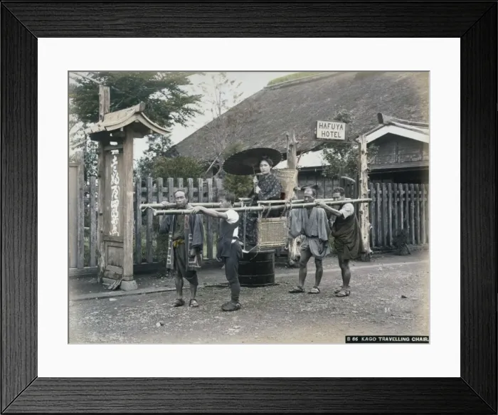 Framed Print : Kago travelling chair Framed Print : Kago travelling chair