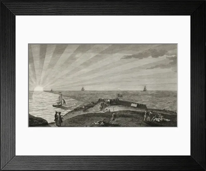 Framed Print : An east view of Fort Royal in the Island of Guadaloupe Vue d Framed Print : An east view of Fort Royal in the Island of Guadaloupe Vue d