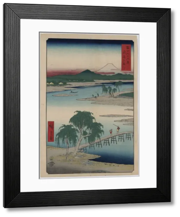 Framed Print : Tamagawa in Musashi Province