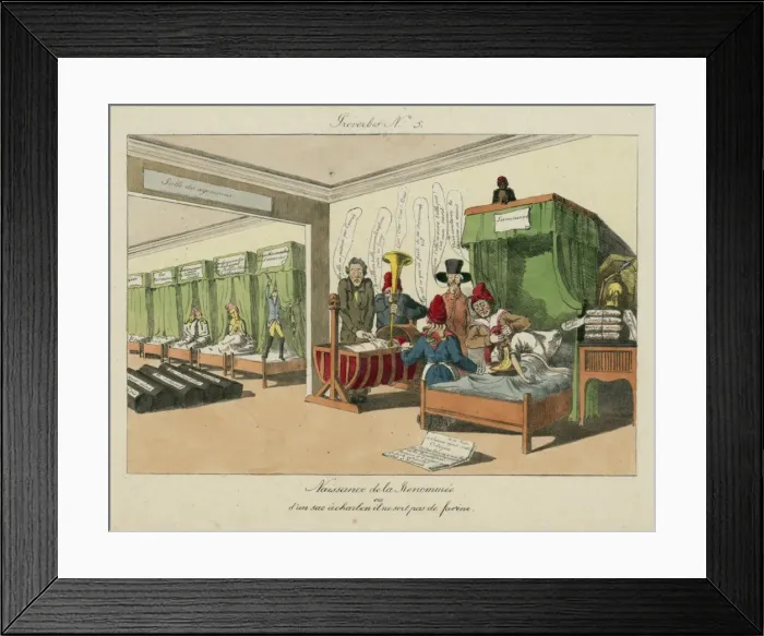 Framed Print : Proverbes no. 5 - Naissance de la renommee ou d un sac e cha Framed Print : Proverbes no. 5 - Naissance de la renommee ou d un sac e cha
