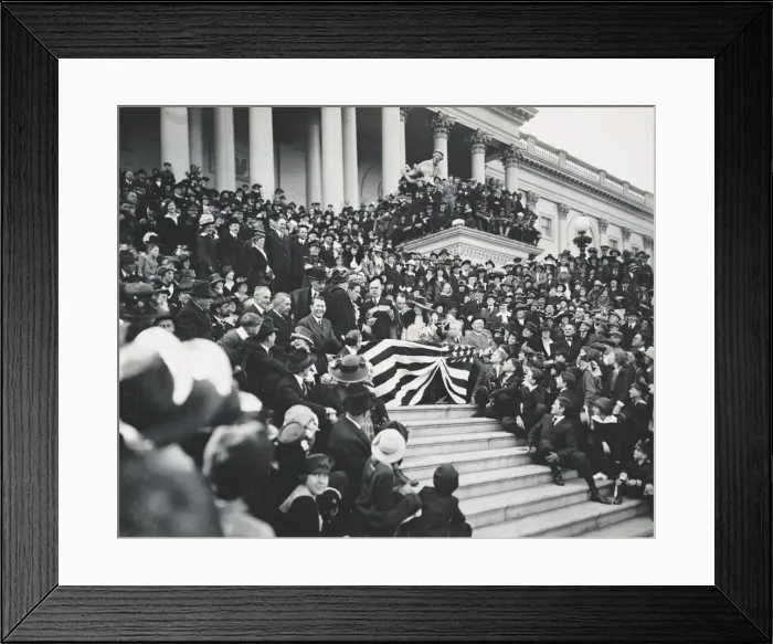Framed Print : View of central steps of Capitol, where movie stars are sell Framed Print : View of central steps of Capitol, where movie stars are sell