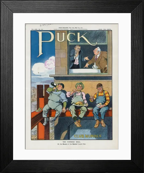 Framed Print : The vanished meal; or, the mystery of the bankers lunch clu Framed Print : The vanished meal; or, the mystery of the bankers lunch clu