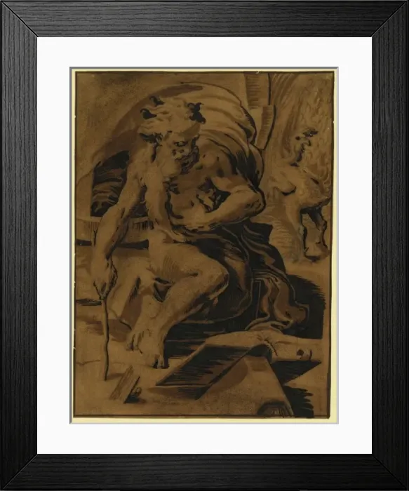 Framed Print : Diogenes with the featherless cock Framed Print : Diogenes with the featherless cock