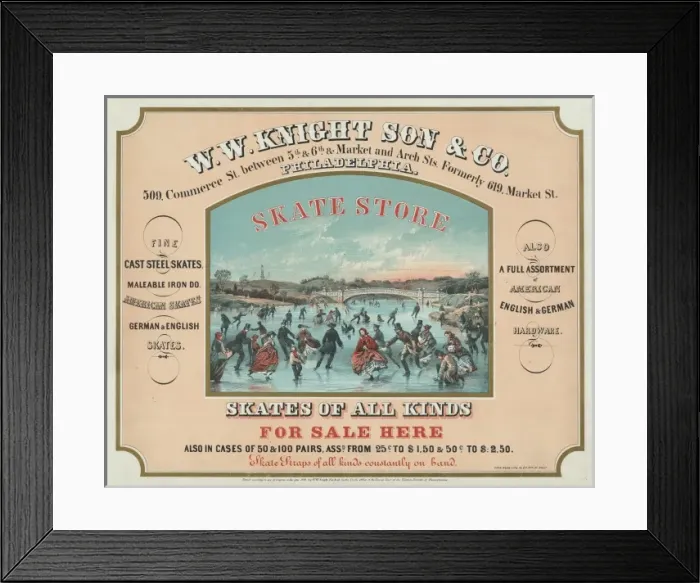 Framed Print : Skate store - skates of all kinds for sale here WW Knight So Framed Print : Skate store - skates of all kinds for sale here WW Knight So