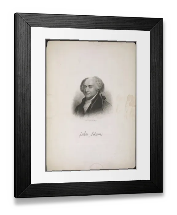 Framed Print : John Adams, bust portrait, facing left Framed Print : John Adams, bust portrait, facing left