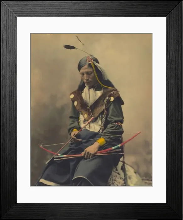 Framed Print : Bone Necklace, Council Chief Framed Print : Bone Necklace, Council Chief