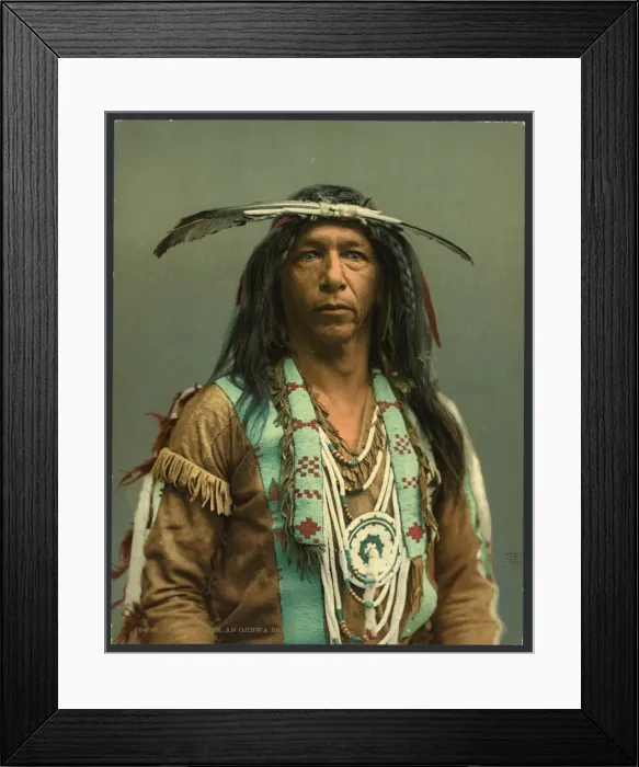 Framed Print : Arrowmaker, an Ojibwa brave Framed Print : Arrowmaker, an Ojibwa brave