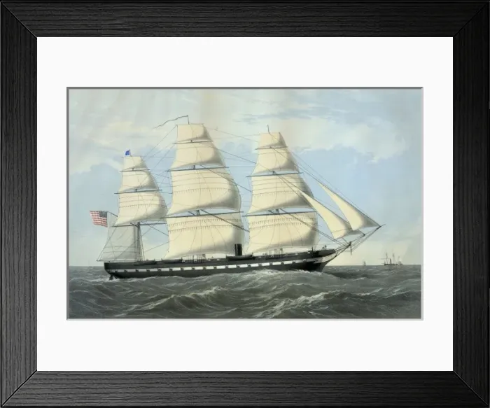 Framed Print : U. S. steam frigate Wabash