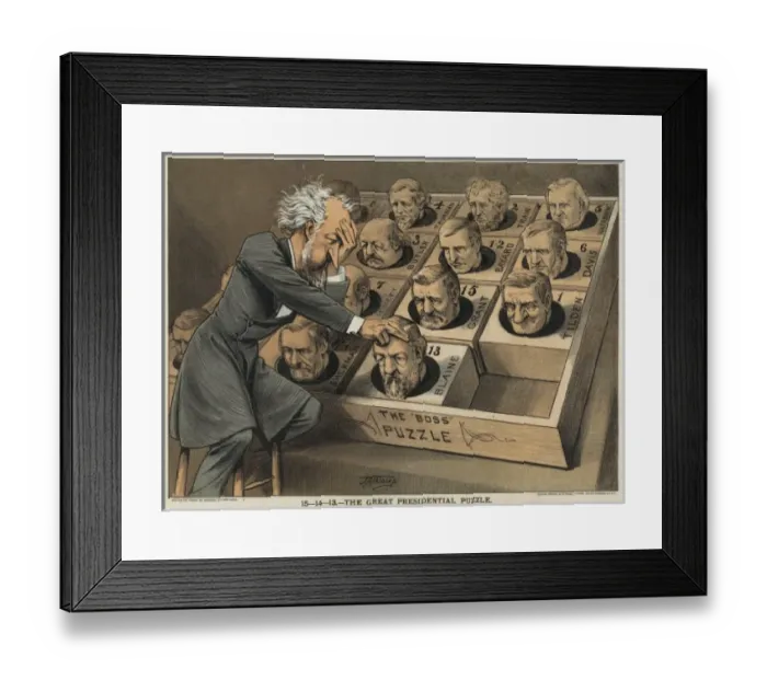 Framed Print : 15 - 14 - 13. The great presidential puzzle Framed Print : 15 - 14 - 13. The great presidential puzzle