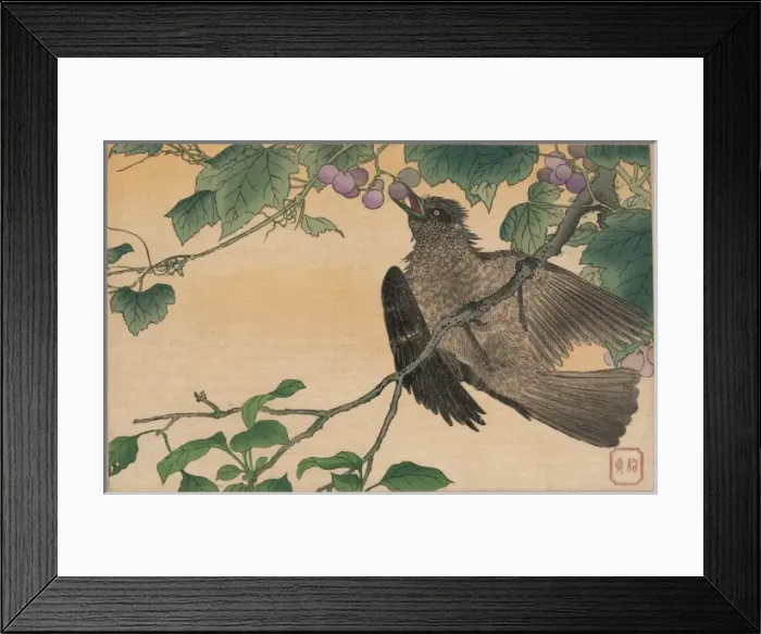 Framed Print : Birds-and-flowers print Framed Print : Birds-and-flowers print