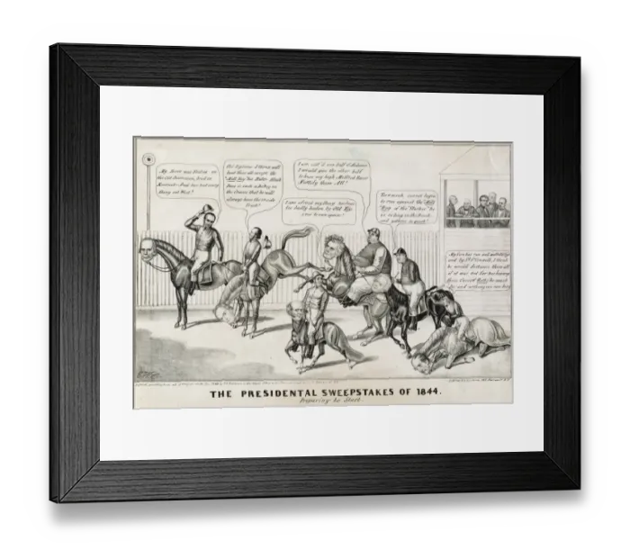 Framed Print : The presidential sweepstakes of 1844. Preparing to start Framed Print : The presidential sweepstakes of 1844. Preparing to start