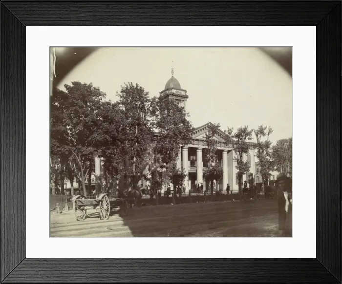 Framed Print : The Coles County Court House in Charleston, Ills. in which Framed Print : The Coles County Court House in Charleston, Ills. in which