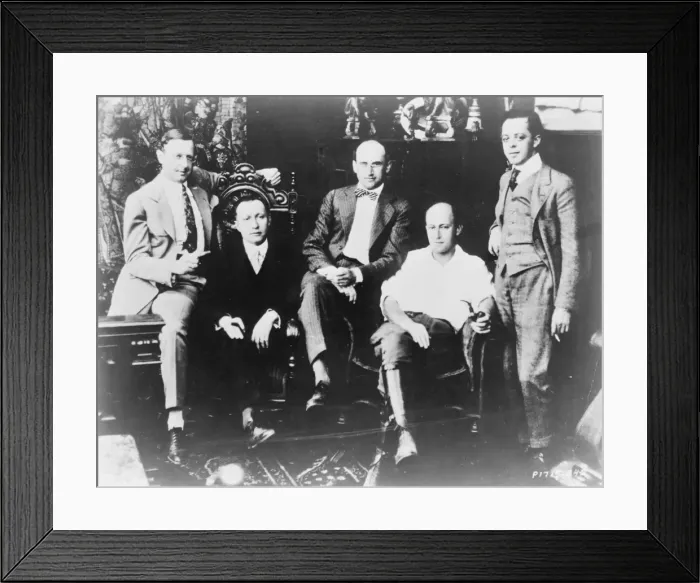 Framed Print : Members of the Famous Players-Lasky Corporation: left to rig Framed Print : Members of the Famous Players-Lasky Corporation: left to rig