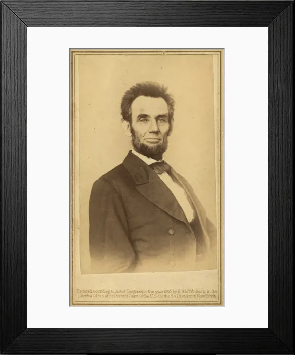 Framed Print : Portrait of President Abraham Lincoln, half-length, facing f Framed Print : Portrait of President Abraham Lincoln, half-length, facing f