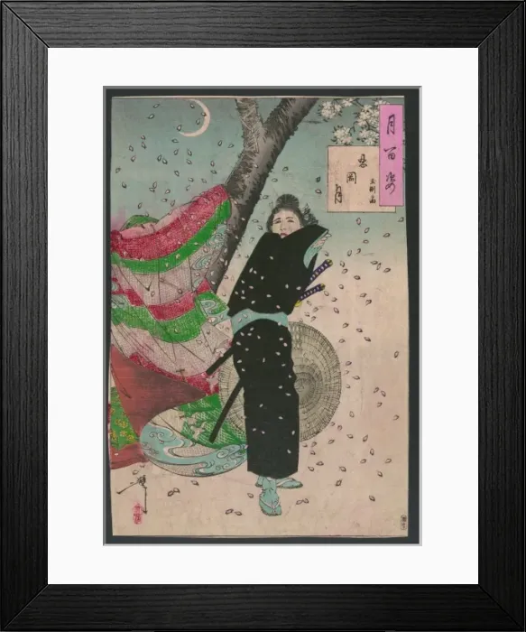Framed Print : Moon over Shinobugaoka Framed Print : Moon over Shinobugaoka