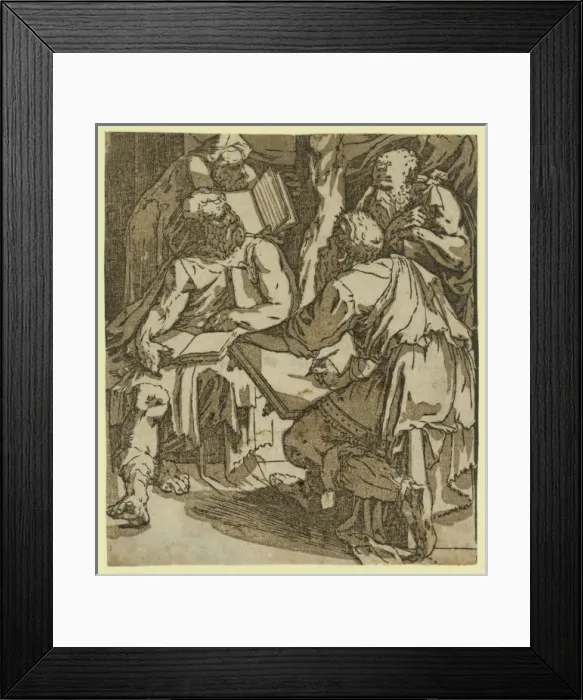Framed Print : Four doctors of the church(?)