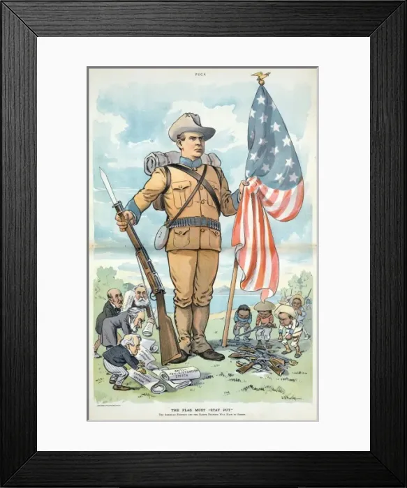 Framed Print : The flag must stay put Framed Print : The flag must stay put