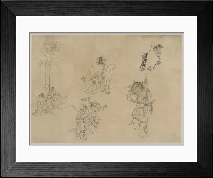 Framed Print : Vignettes of supernatural beings and mythical events possibl Framed Print : Vignettes of supernatural beings and mythical events possibl