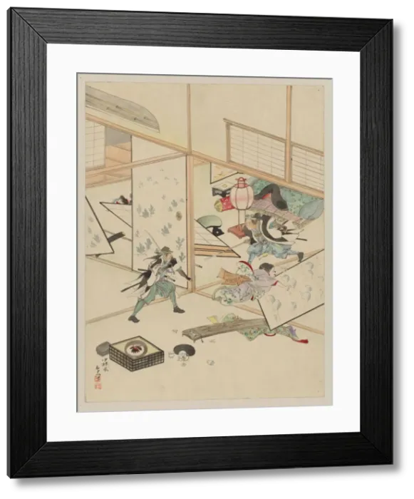 Framed Print : Juichidanme - act eleven of the Chushingura - searching
