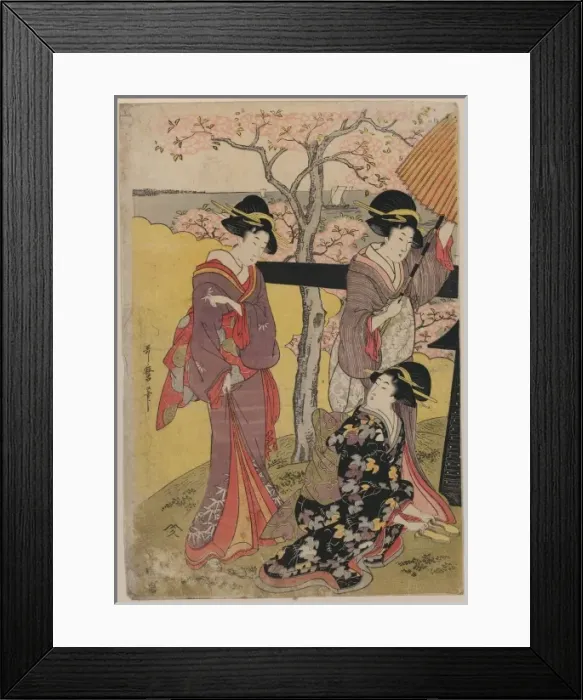 Framed Print : Cherry-viewing at Gotenyama Framed Print : Cherry-viewing at Gotenyama