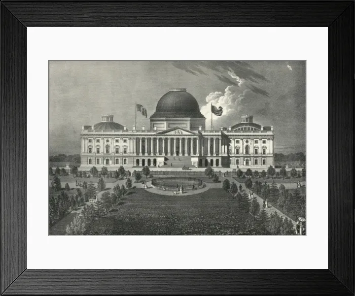 Framed Print : Elevation of the eastern front of the Capitol of the United Framed Print : Elevation of the eastern front of the Capitol of the United