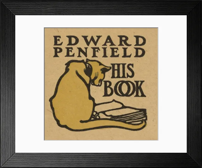 Framed Print : Bookplate of artist Edward Penfield