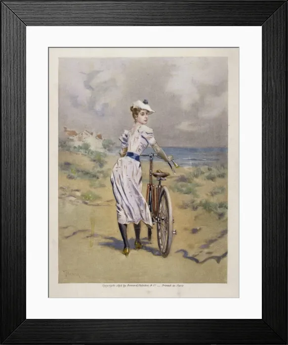 Framed Print : Miss Bicycle Framed Print : Miss Bicycle