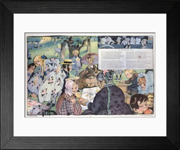 Framed Print : The Sunday-school picnic Framed Print : The Sunday-school picnic