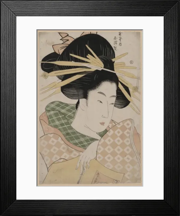 Framed Print : The Courtesan Shizuka of Tama-ya Framed Print : The Courtesan Shizuka of Tama-ya