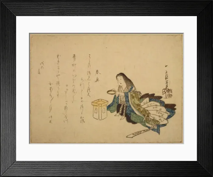 Framed Print : Noblewoman having a New Years drink Framed Print : Noblewoman having a New Years drink