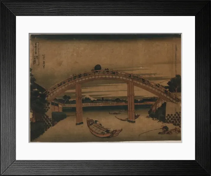 Framed Print : Below Mannen Bridge at Fukagawa Framed Print : Below Mannen Bridge at Fukagawa