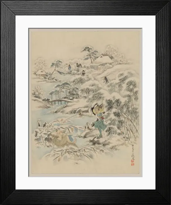 Framed Print : Juichidanme - act eleven of the Chushingura - searching Framed Print : Juichidanme - act eleven of the Chushingura - searching
