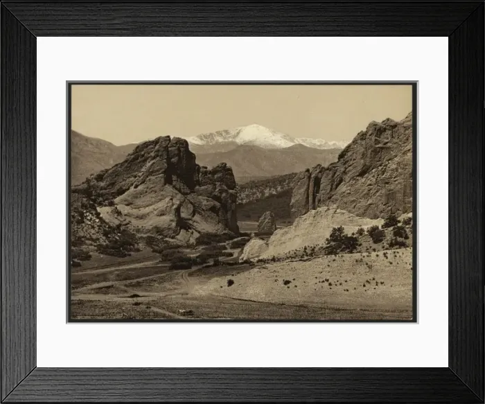 Framed Print : Pikes Peak from the Garden of the Gods Framed Print : Pikes Peak from the Garden of the Gods