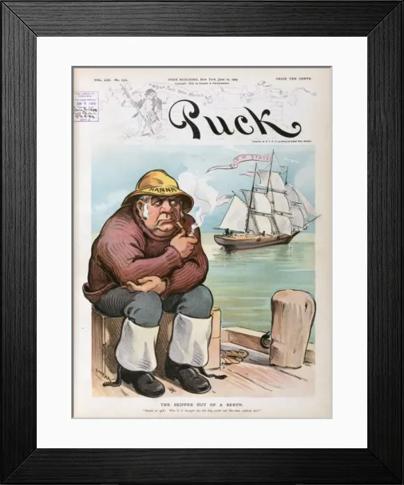 Framed Print : The skipper out of a berth