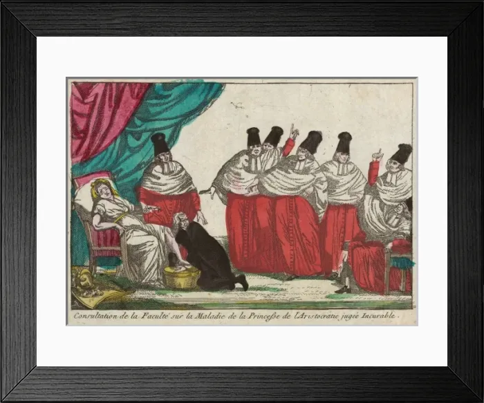 Framed Print : Consultation de la faculte sur la maladie de la princesse de