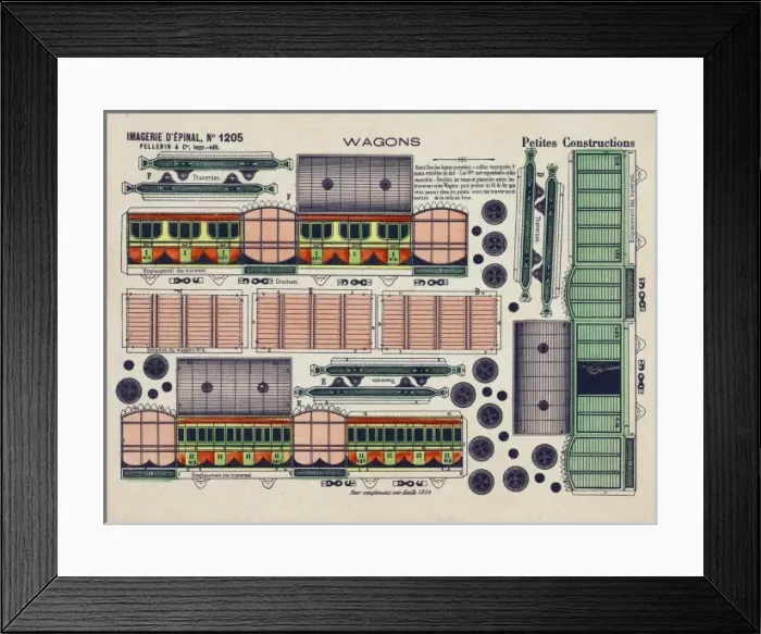 Framed Print : Petites constructions. Wagons
