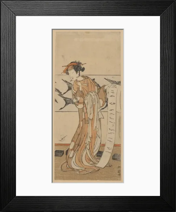 Framed Print : The actor Onoe Tamizo writing a letter Framed Print : The actor Onoe Tamizo writing a letter
