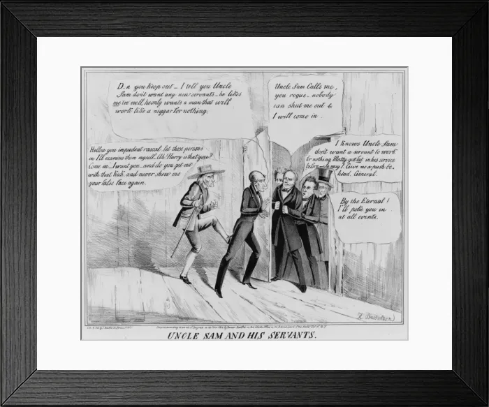 Framed Print : Uncle Sam and his servants Framed Print : Uncle Sam and his servants