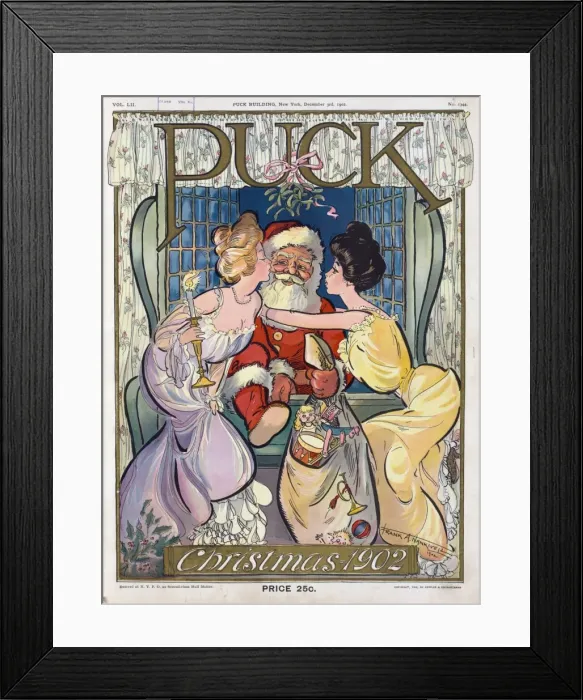 Framed Print : Puck Christmas 1902 Framed Print : Puck Christmas 1902