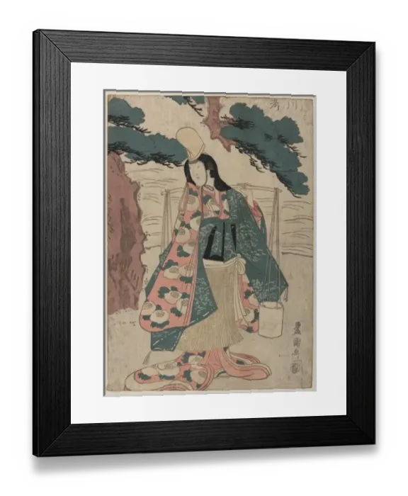 Framed Print : The actor Segawa Roko in the role of Matsukaze Framed Print : The actor Segawa Roko in the role of Matsukaze