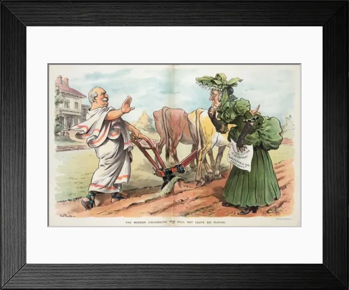 Framed Print : The modern Cincinnatus, who will not leave his plough Framed Print : The modern Cincinnatus, who will not leave his plough