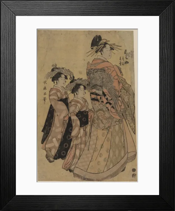 Framed Print : The courtesan Somenosuke of the house of Matsuba Framed Print : The courtesan Somenosuke of the house of Matsuba