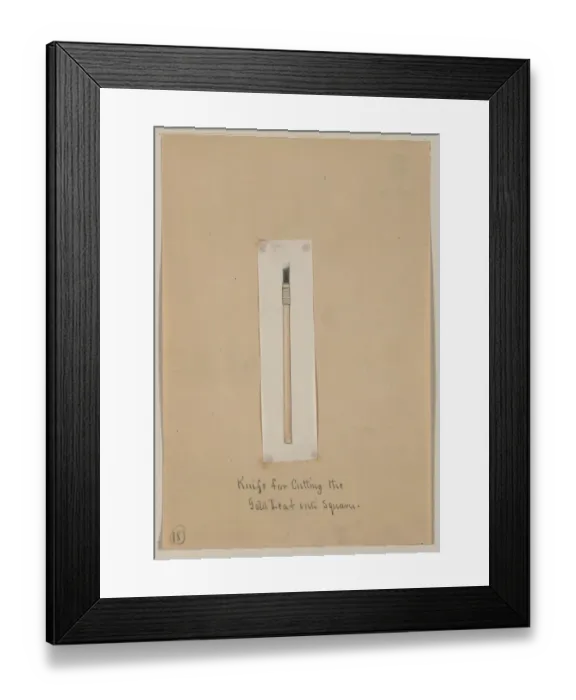 Framed Print : Knife for cutting the gold leaf into squares Framed Print : Knife for cutting the gold leaf into squares