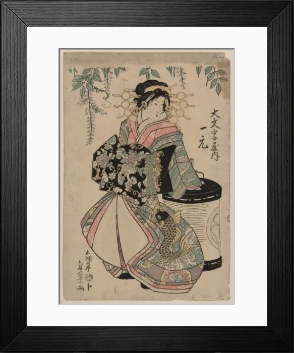 Framed Print : The courtesan Ichimoto of Daimonji-ya Framed Print : The courtesan Ichimoto of Daimonji-ya