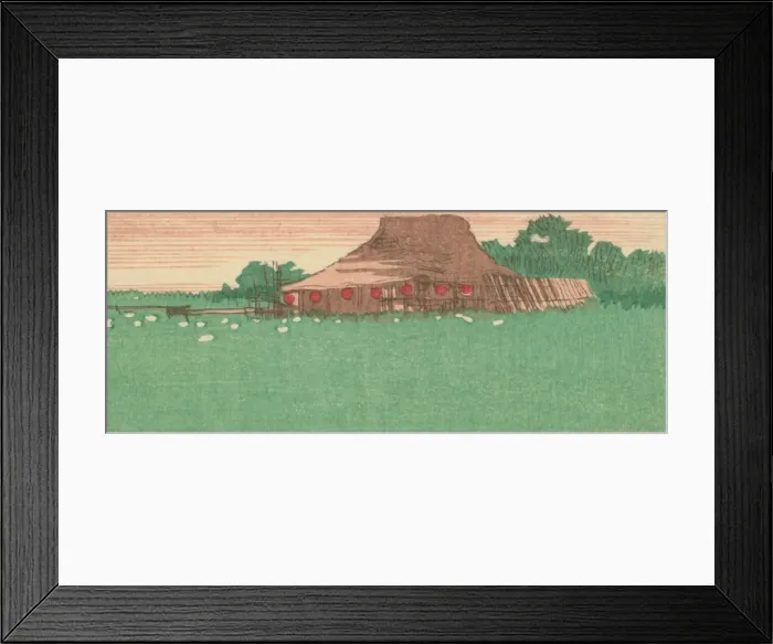 Framed Print : Tea house. Print shows a teahouse with dock on the waterfront. Date between 1900 and 1920 Framed Print : Tea house. Print shows a teahouse with dock on the waterfront. Date between 1900 and 1920