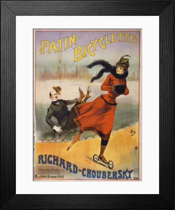 Framed Print : Patin-bicyclette - Richard-Choubersky Framed Print : Patin-bicyclette - Richard-Choubersky