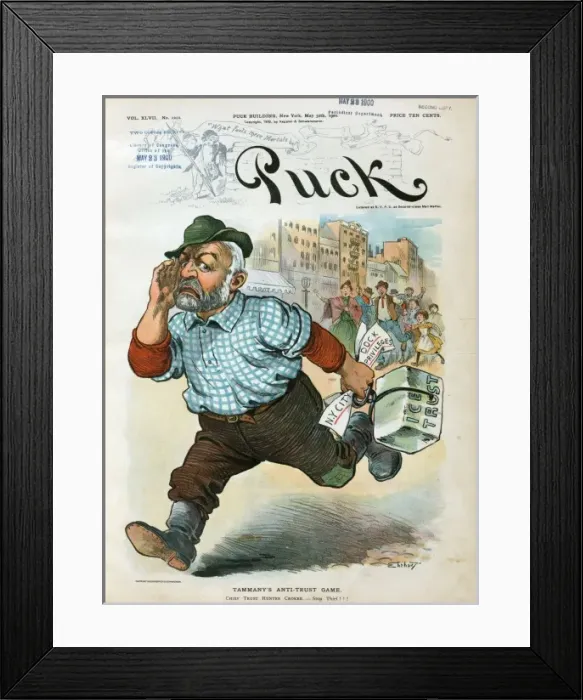 Framed Print : Tammanys anti-trust game Framed Print : Tammanys anti-trust game