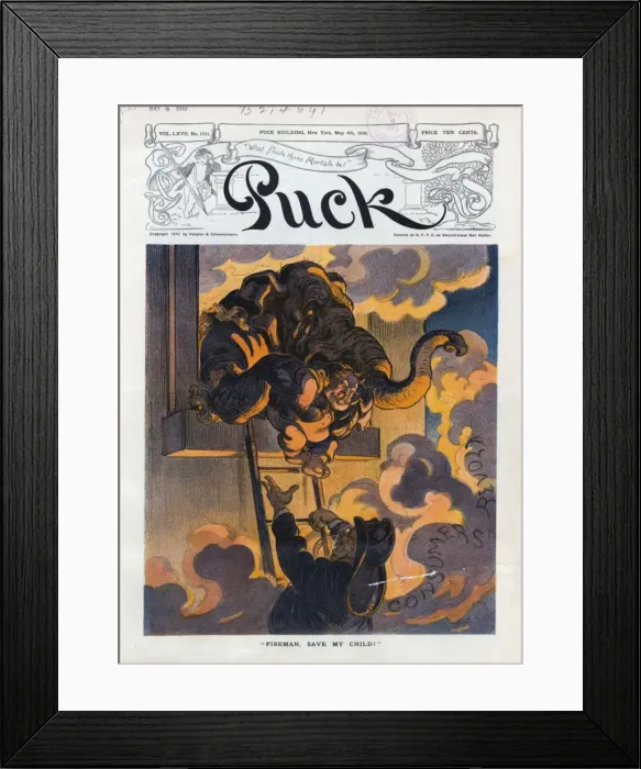 Framed Print : Fireman, save my child Framed Print : Fireman, save my child