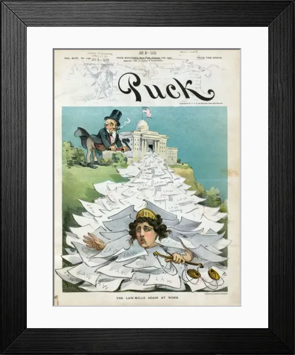 Framed Print : The law-mills again at work Framed Print : The law-mills again at work